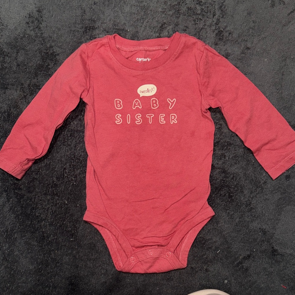 Carter's Sweet Red Baby Sister Onesie